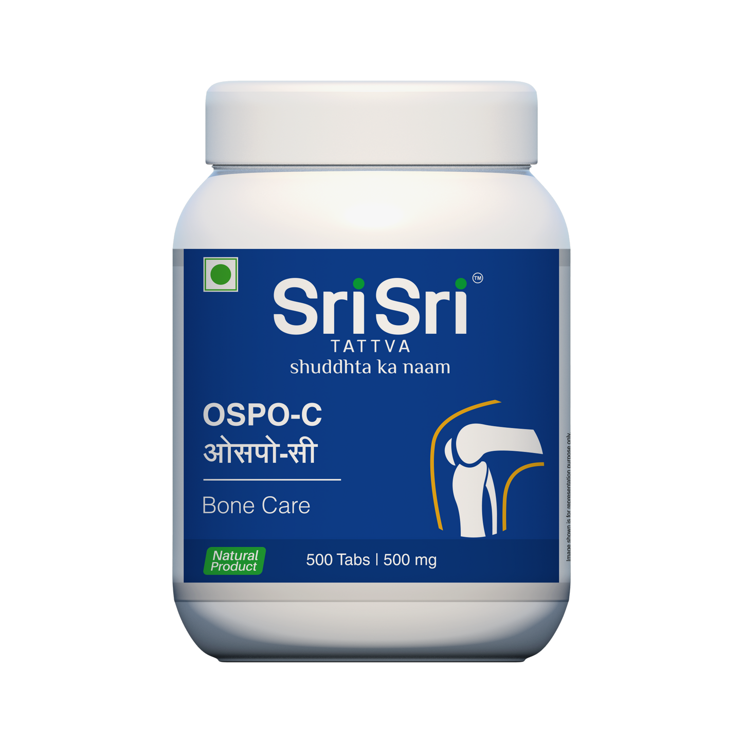 OSPO-C - For Stronger Bones | Prevent Bone Loss & Reverse Osteoporosis | Rice In Calcium | 500 Tabs, 500 mg