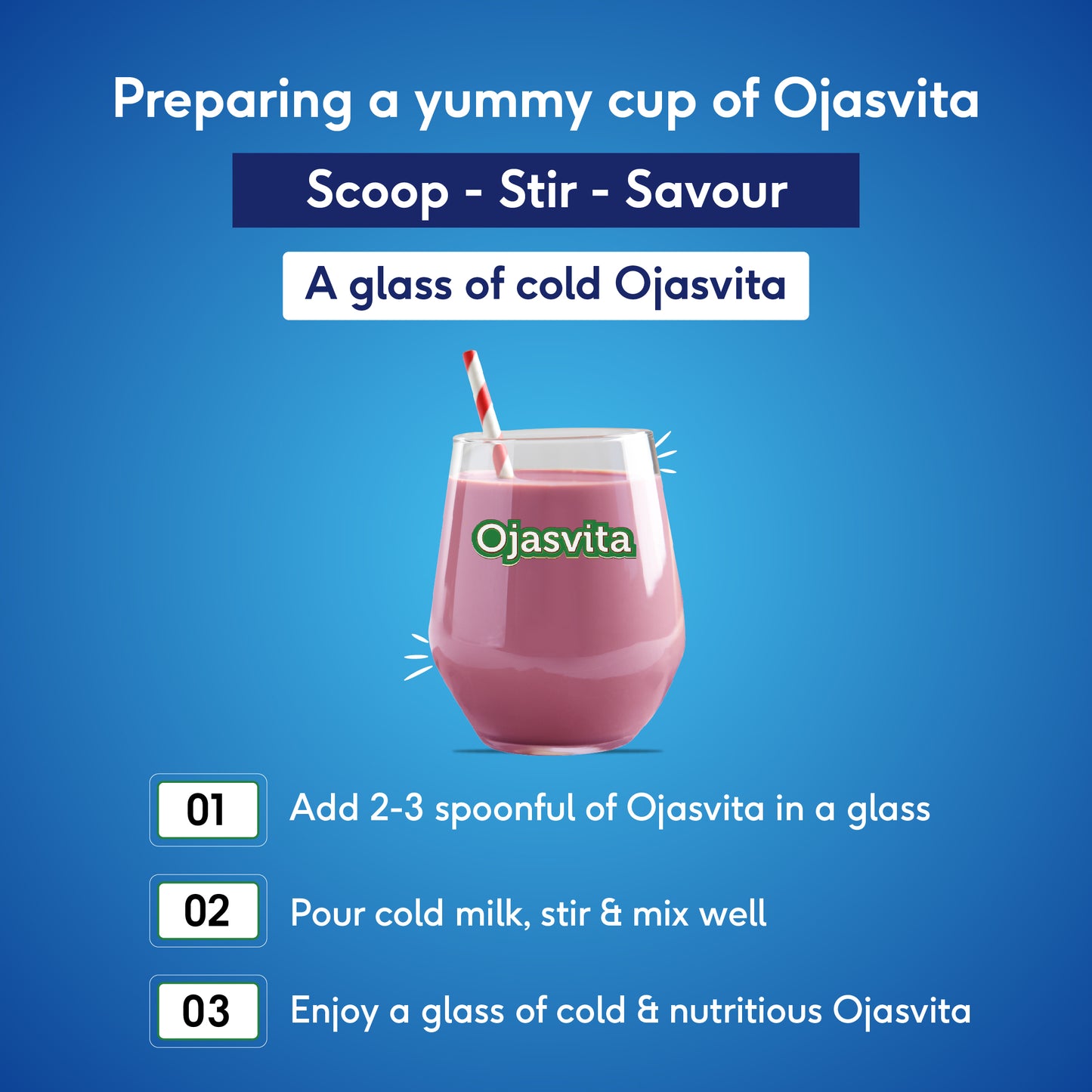 Strawberry Ojasvita  - Sharp Mind & Fit Body, 1 kg
