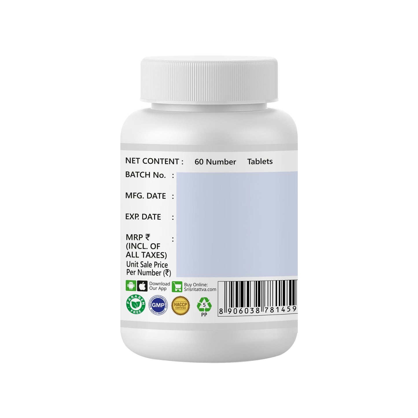Oorja - Energizer, 60 Tabs | 500 mg