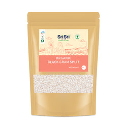 Organic Black Gram Split (Dhuli Urad Dal), 500g - Dals & Pulses 