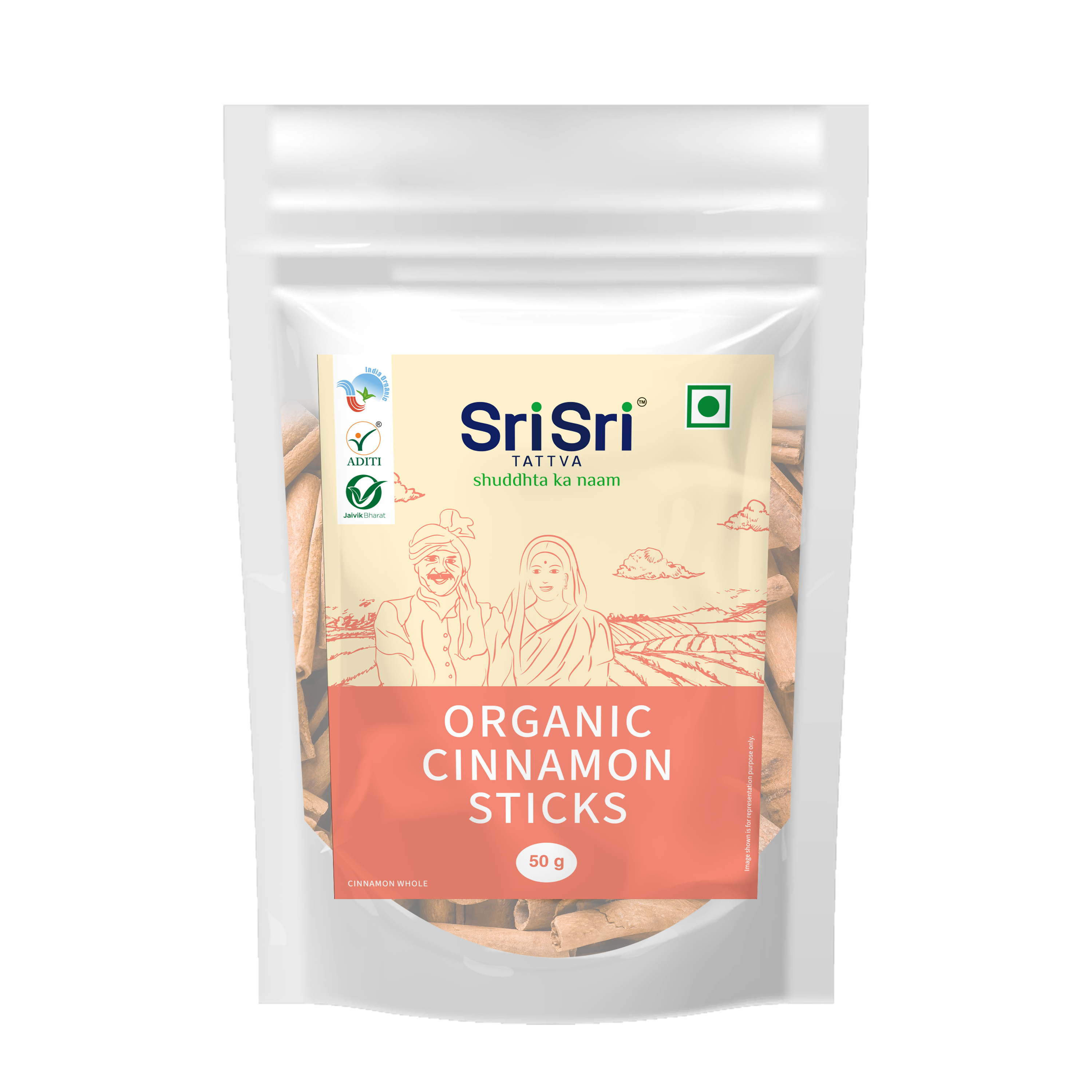 Organic Cinnamon Sticks (Dal chini), 50 g