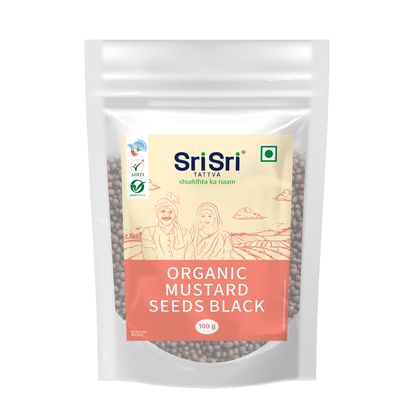 Organic Mustard Seeds Black (Rai), 100 g
