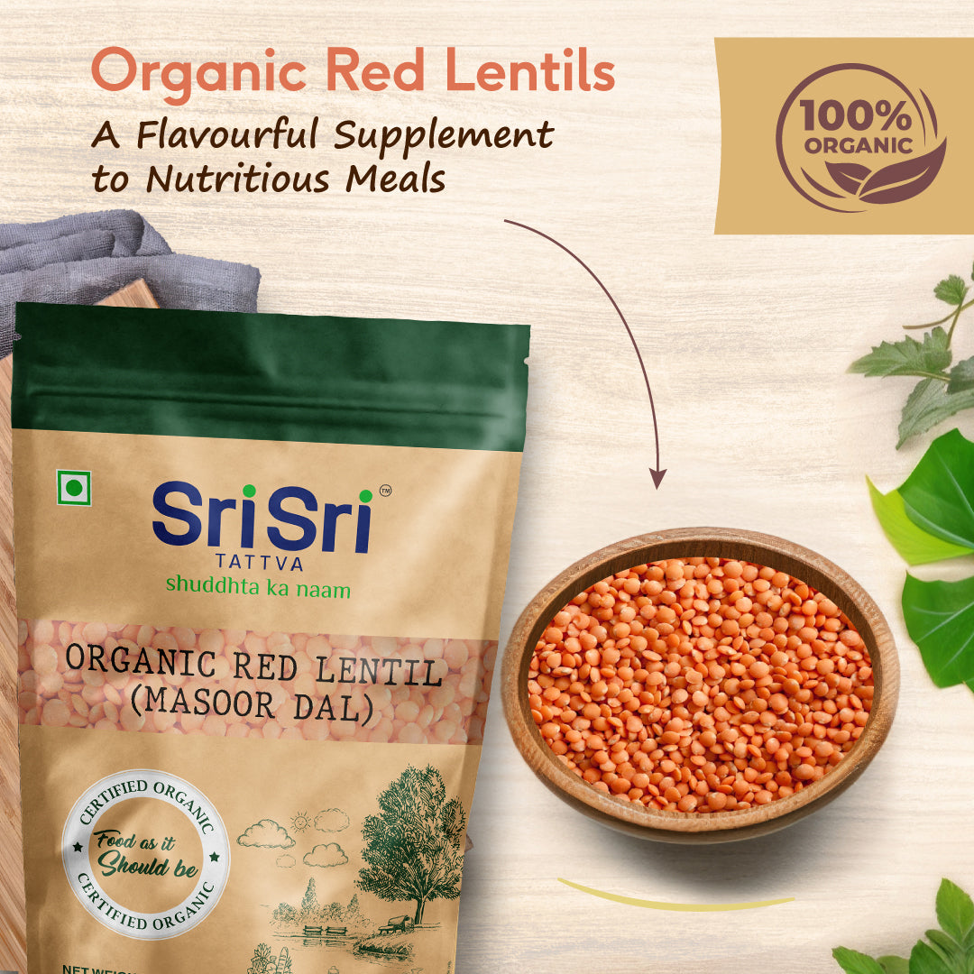 Organic Red Lentil (Masoor Dal), 500 g