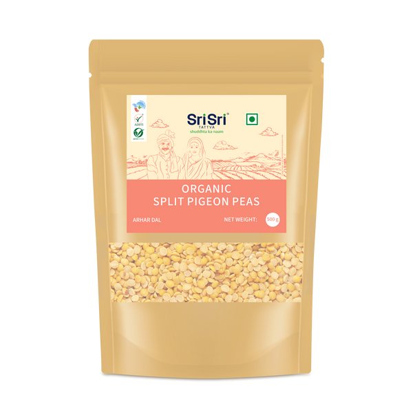 Organic Split Pigeon Peas (Toor Dal), 500g