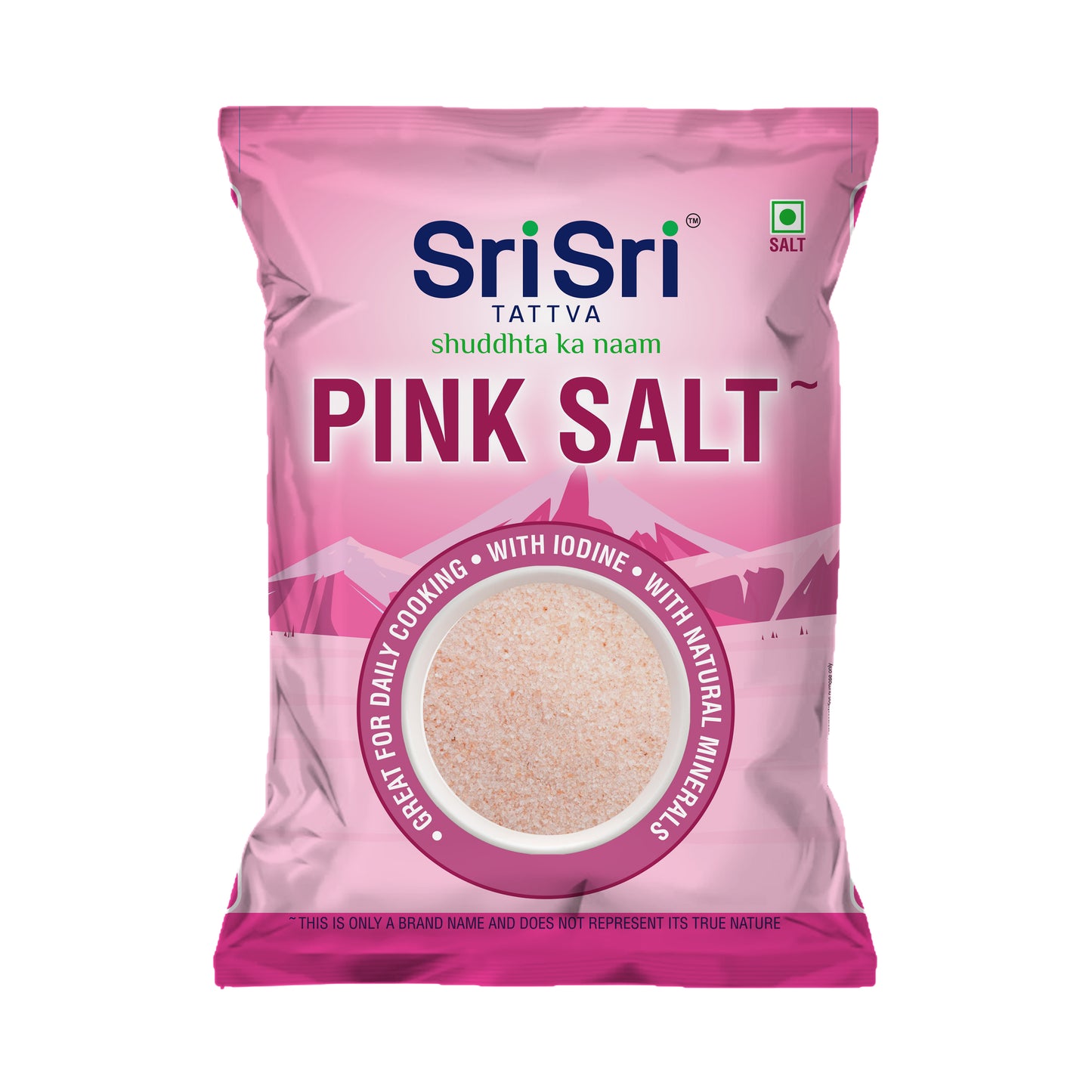 Sri Sri Tattva Pink Salt with Iodine | With Natural Minerals | For Daily Cooking | 1 kg