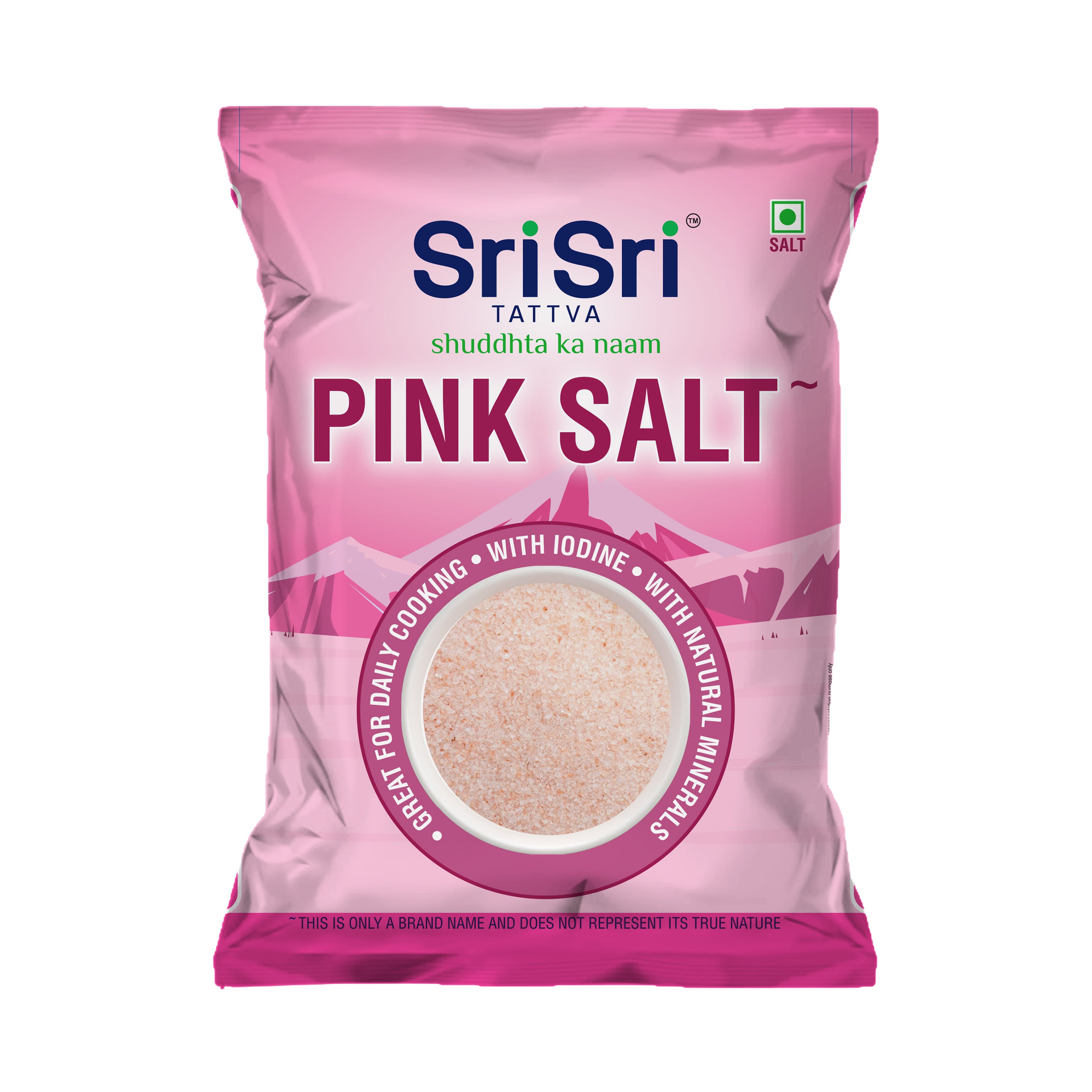Sri Sri Tattva Pink Salt with Iodine | With Natural Minerals | For Daily Cooking | 1 kg