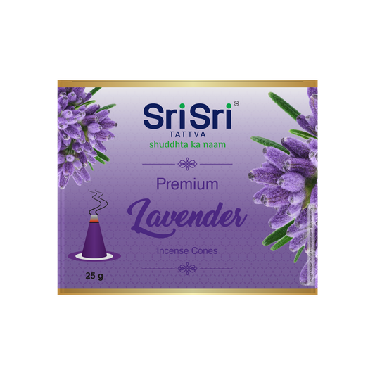 Premium Lavendar Incense Cones For Pooja | 12 Dhoop Cones | Fragrances – Natural Lavendar | Free Stand | 25 g