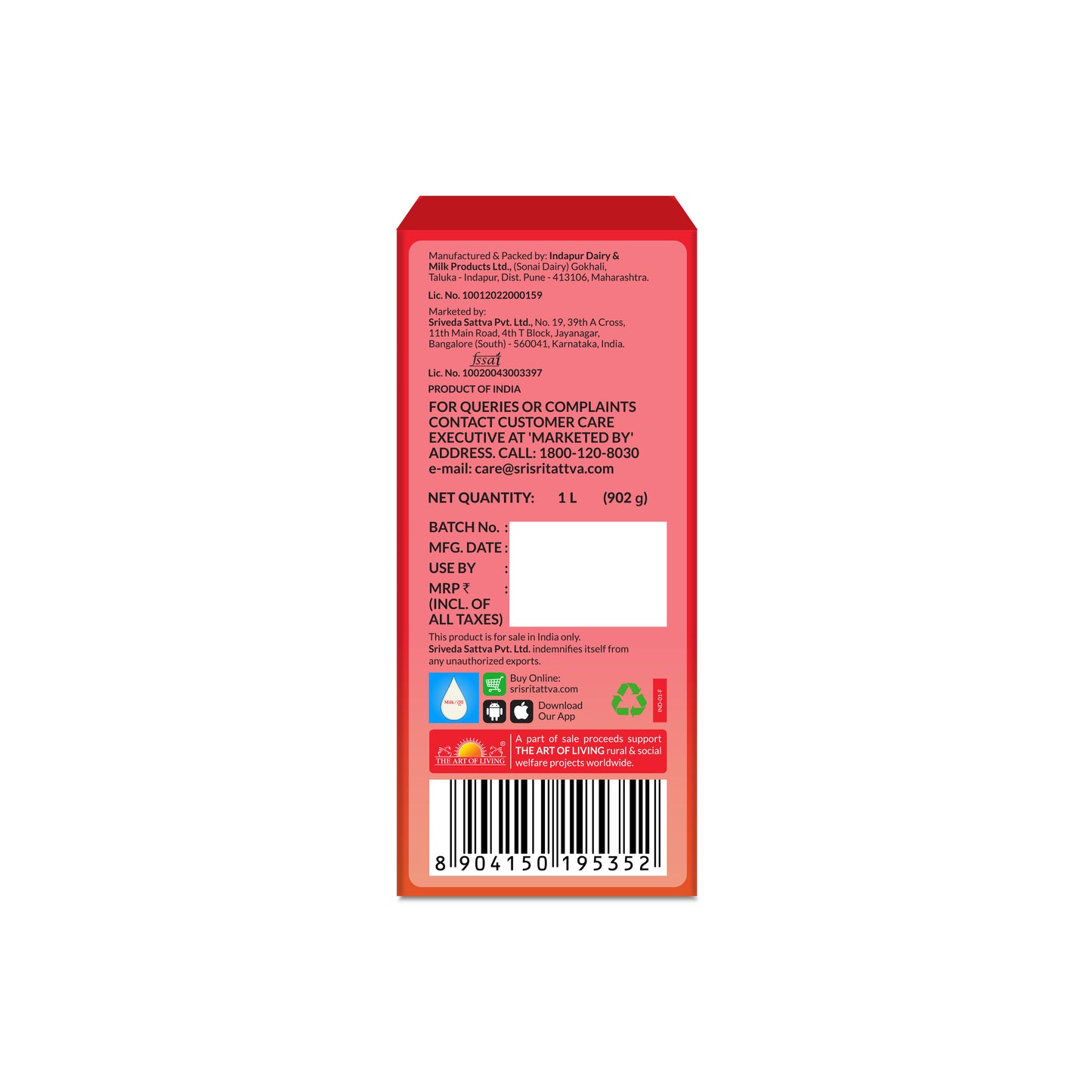 Pure Ghee 1 L | Made with Cow's Milk
