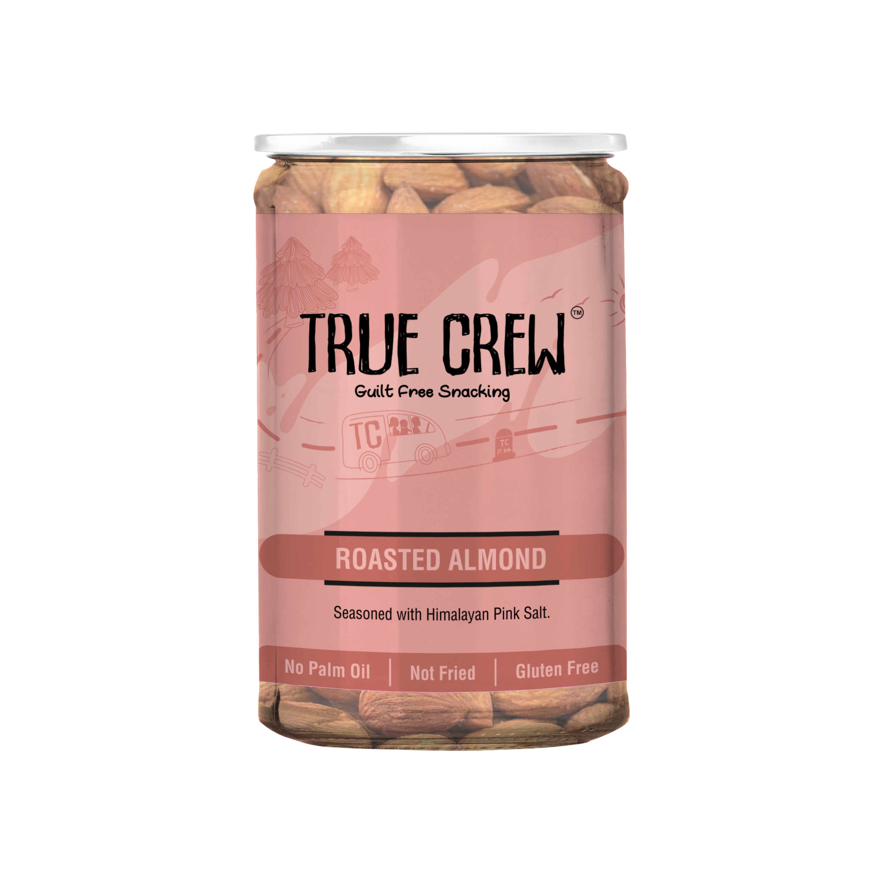 TRUE CREW Roasted Almonds 120 g Jar