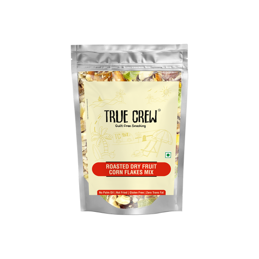 TRUE CREW Roasted Dry Fruits Corn Flakes Mix, 150g
