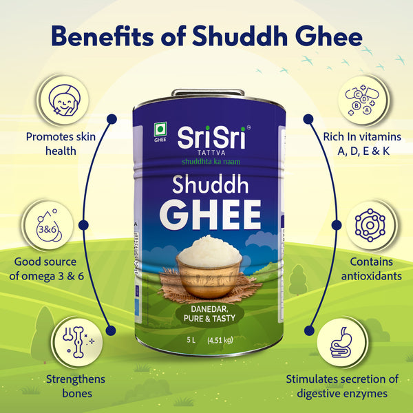 Shuddh Ghee - Danedar, Pure & Tasty, 5 L