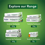 Sudanta Toothpaste -  Non - Fluoride - 100% Vegetarian, Each 21 g (Pack of 12 + 1 Free)