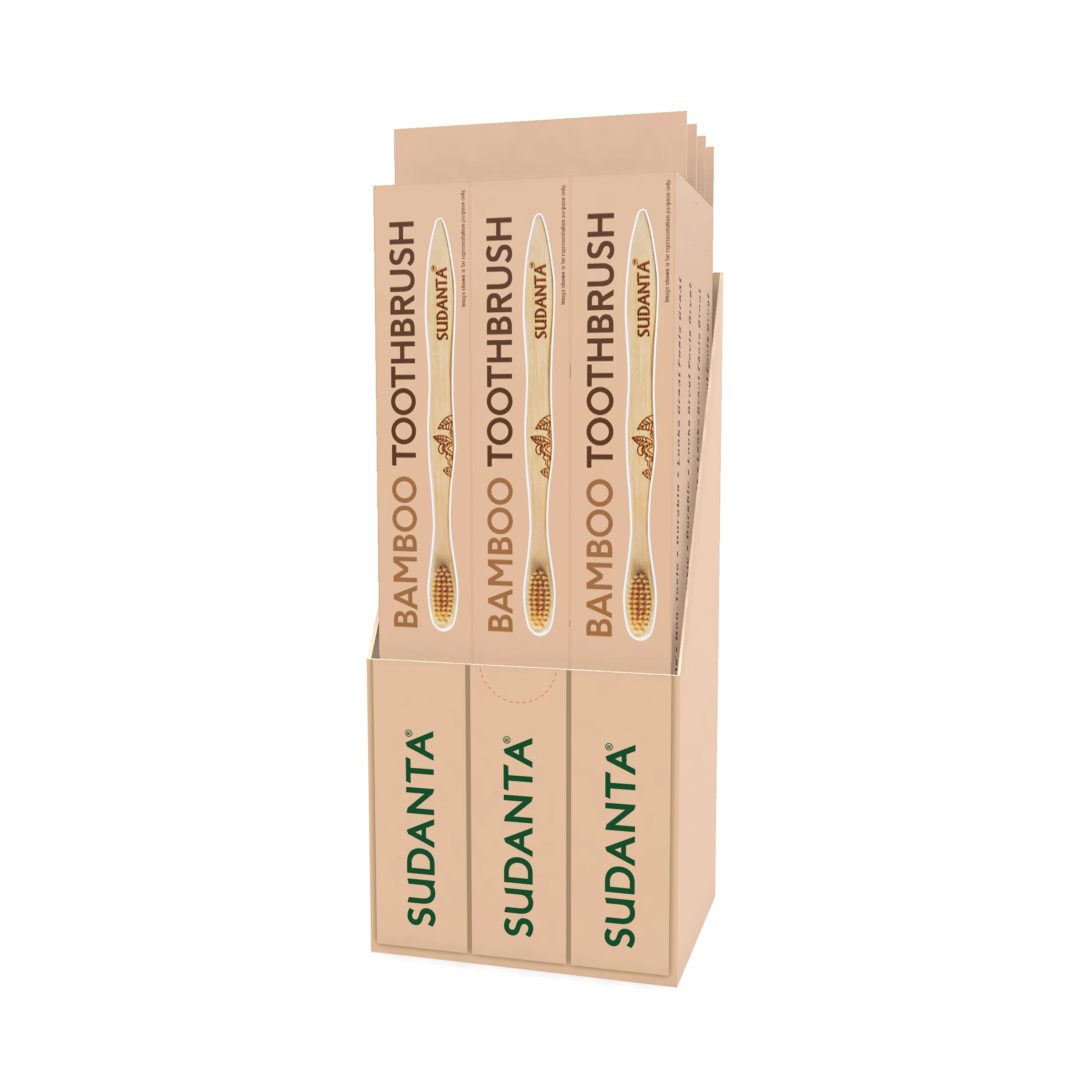 Sudanta Bamboo Toothbrush | Pack of 12