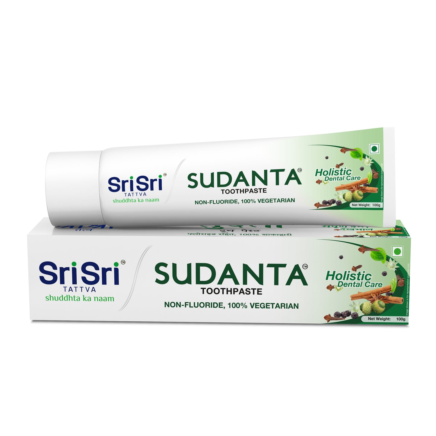 Sudanta Toothpaste -  Non - Fluoride - 100% Vegetarian, 100 g