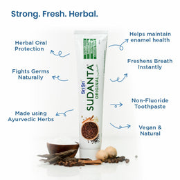 Sudanta Toothpaste - Non - Fluoride - 100% Vegetarian 200g – Sri Sri Tattva