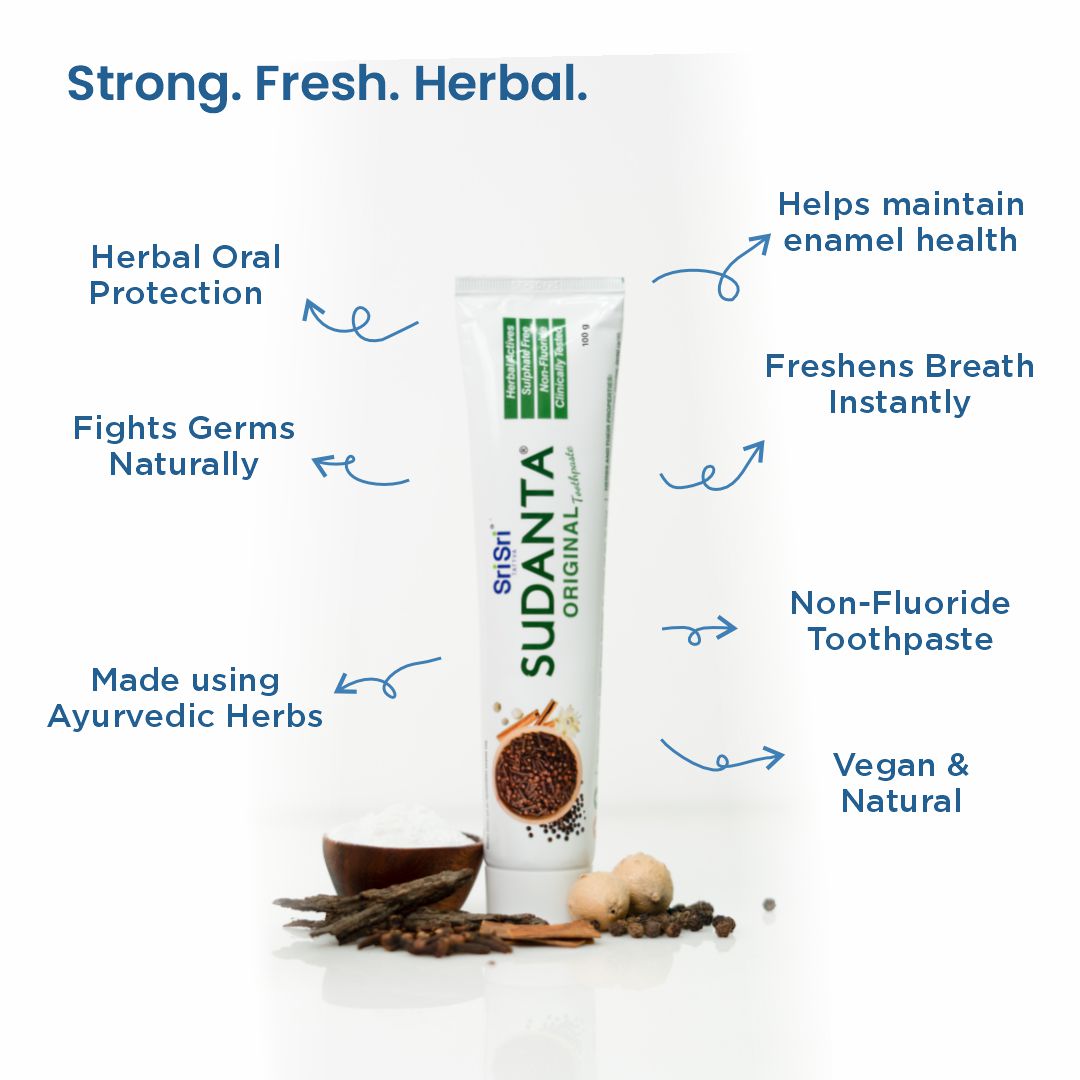 Sudanta Original Toothpaste -  Non - Fluoride - 100% Vegetarian, 100 g