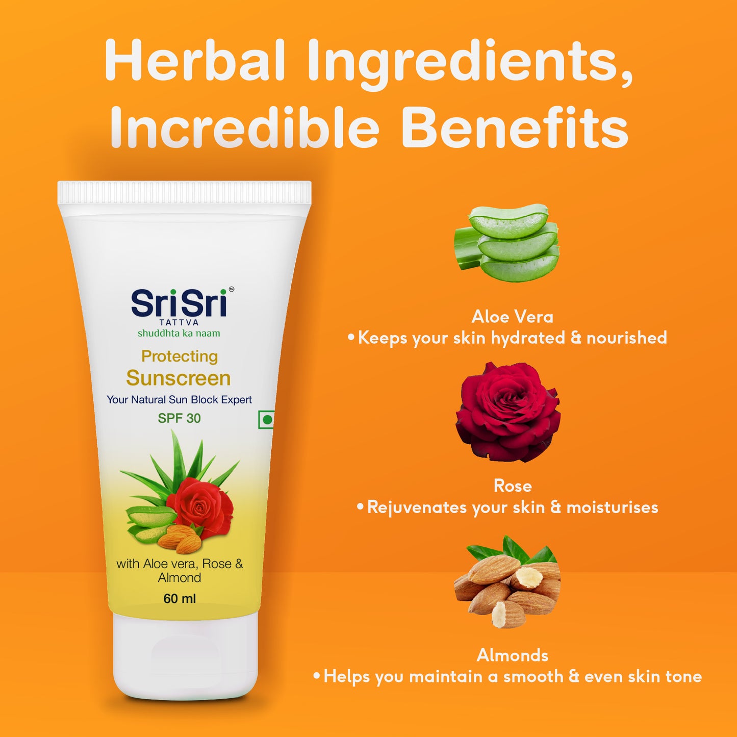Protecting Sunscreen Cream - Natural Sun Block Expert, 60 ml