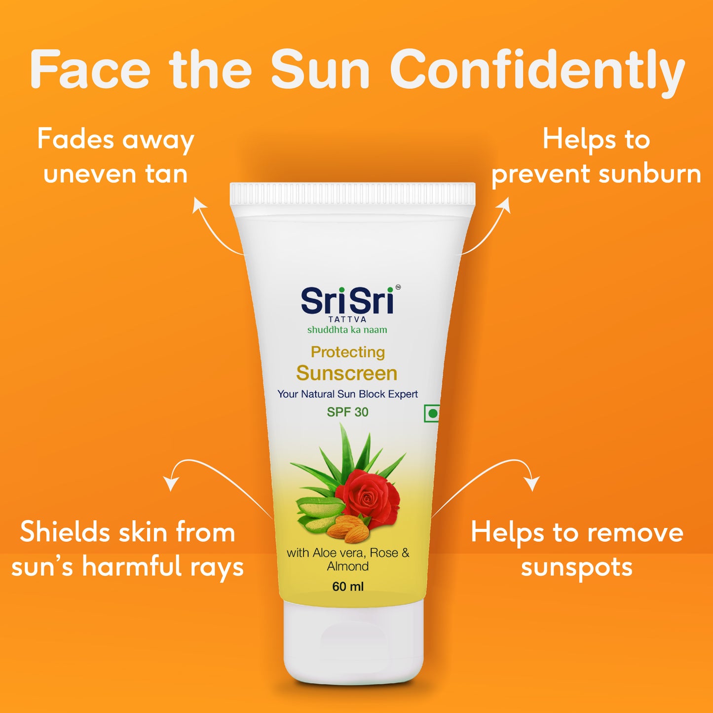 Protecting Sunscreen Cream - Natural Sun Block Expert, 60 ml