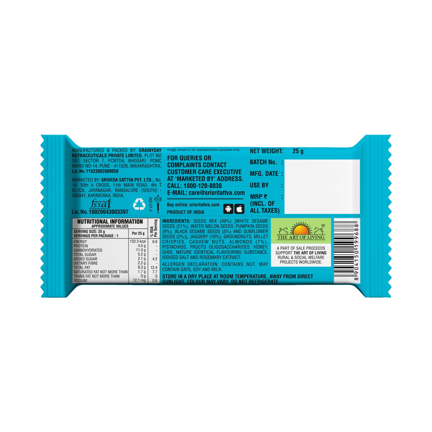 TRUE CREW - Super Seed Bar, 25 g