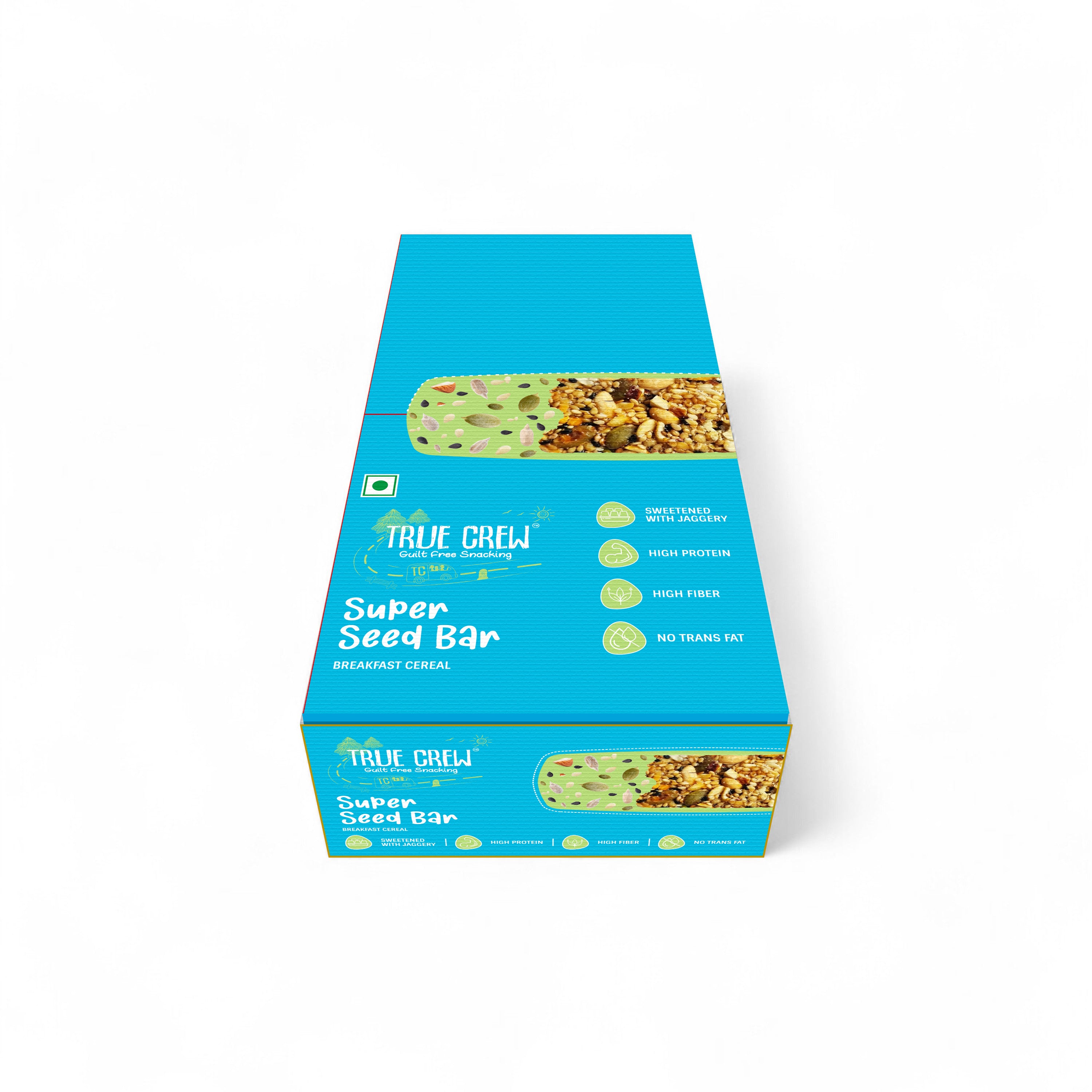 TRUE CREW - Super Seed Bar, 25 g Each (Pack of 10)