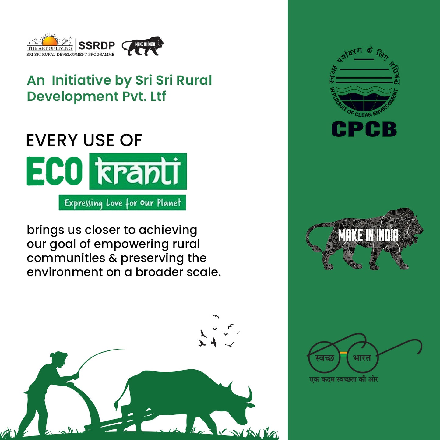 Eco Kranti - Bamboo Toilet Tissue Roll | 300 Pulls x 4 Packs | 100% Natural | Biodegradable, Compostable