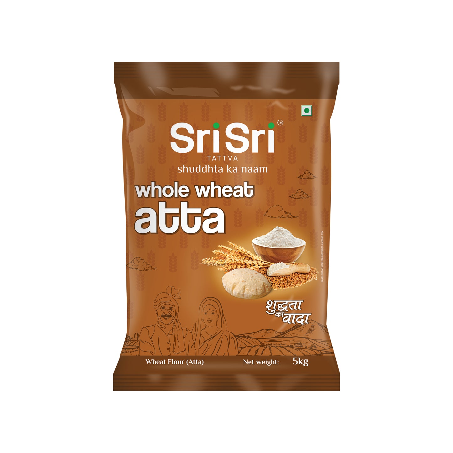 Whole Wheat Atta, 5 +1 Kg (6 Kg Combo)