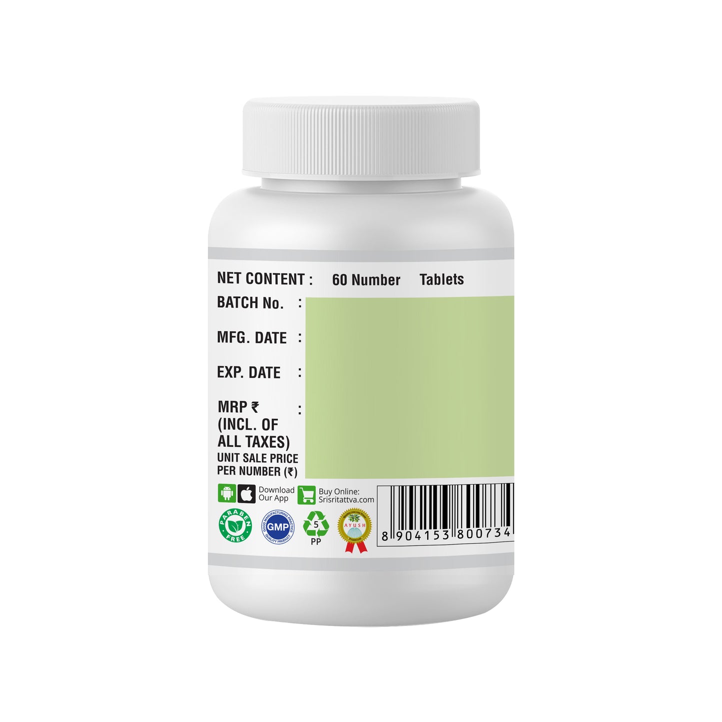 Yashtimadhu - For Treating Ulcers, 60 Tabs | 500 mg