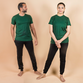 Round Neck T-Shirt - Green | Yoga Cotton Tees For Men & Women By BYOGI - Meditation Chairs 