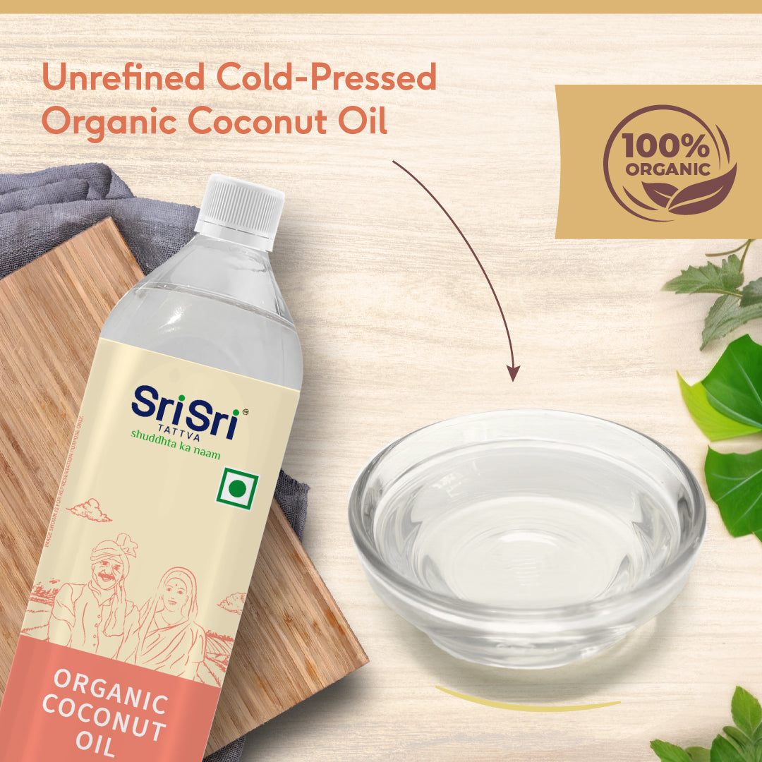 Organic Coconut Oil Bottle - Cold Pressed | Unrefined | 500 ml