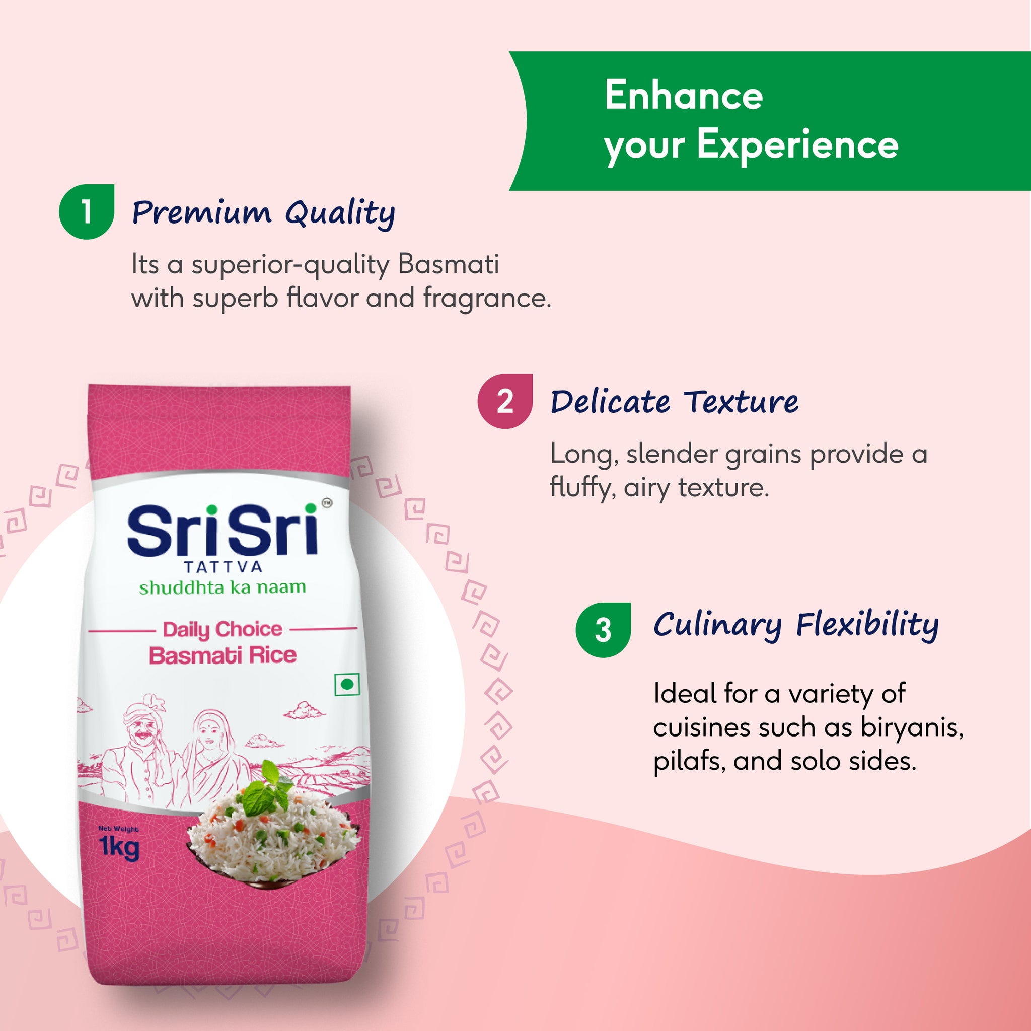 Daily Choice Basmati Rice - 1kg – Sri Sri Tattva