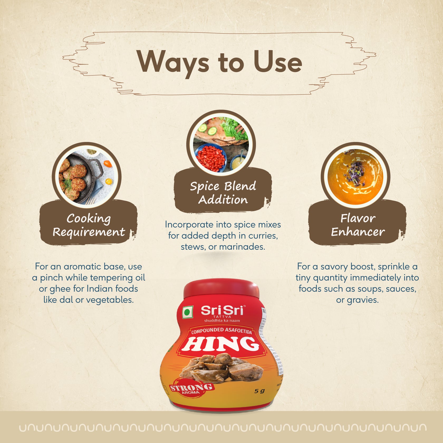 Compounded Asafoetida Hing, 5 g Sri Sri Tattva