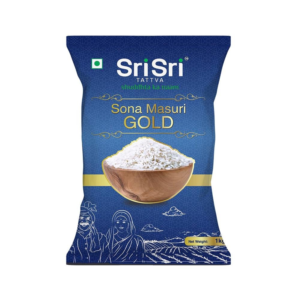 Sona Masuri Gold Rice, 1kg - Sri Sri Tattva