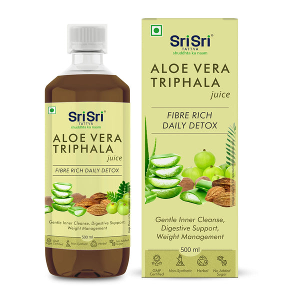 Aloe Vera Triphala Juice  - No Added Sugar, 500ml - Sri Sri Tattva