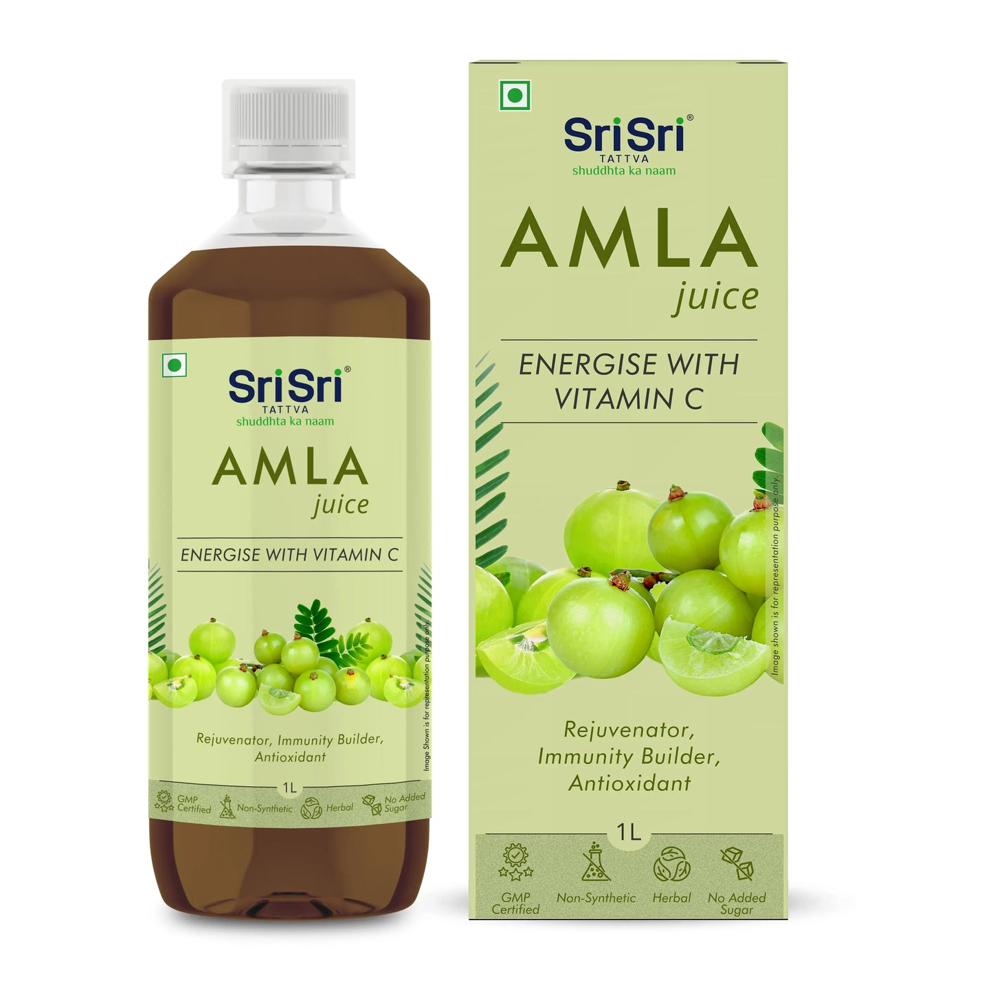 Amla Juice - No Added Sugar, 1000 ml - Sri Sri Tattva