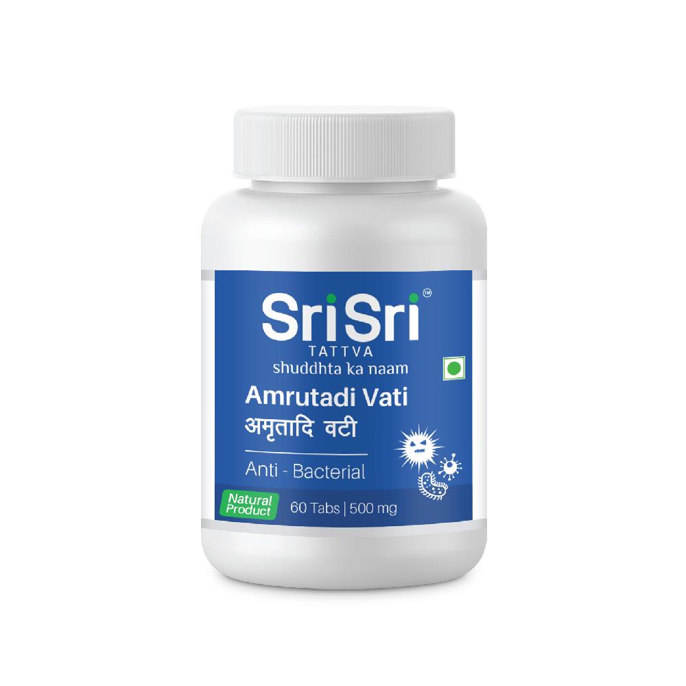 Amrutadi Vati - Anti Bacterial, 60 Tabs | 500mg - Sri Sri Tattva