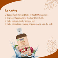 Apple Cider Vinegar - Raw, Unfiltered, Unpasteurized | Manage Your Weight Naturally | 500ml