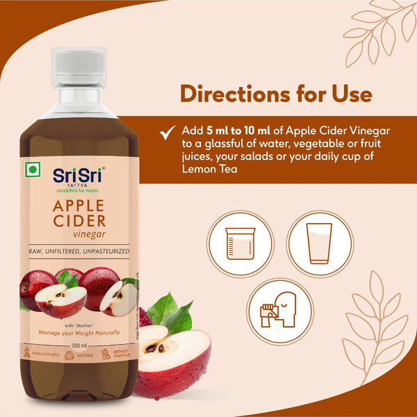 Apple Cider Vinegar - Raw, Unfiltered, Unpasteurized | Manage Your Weight Naturally | 500ml