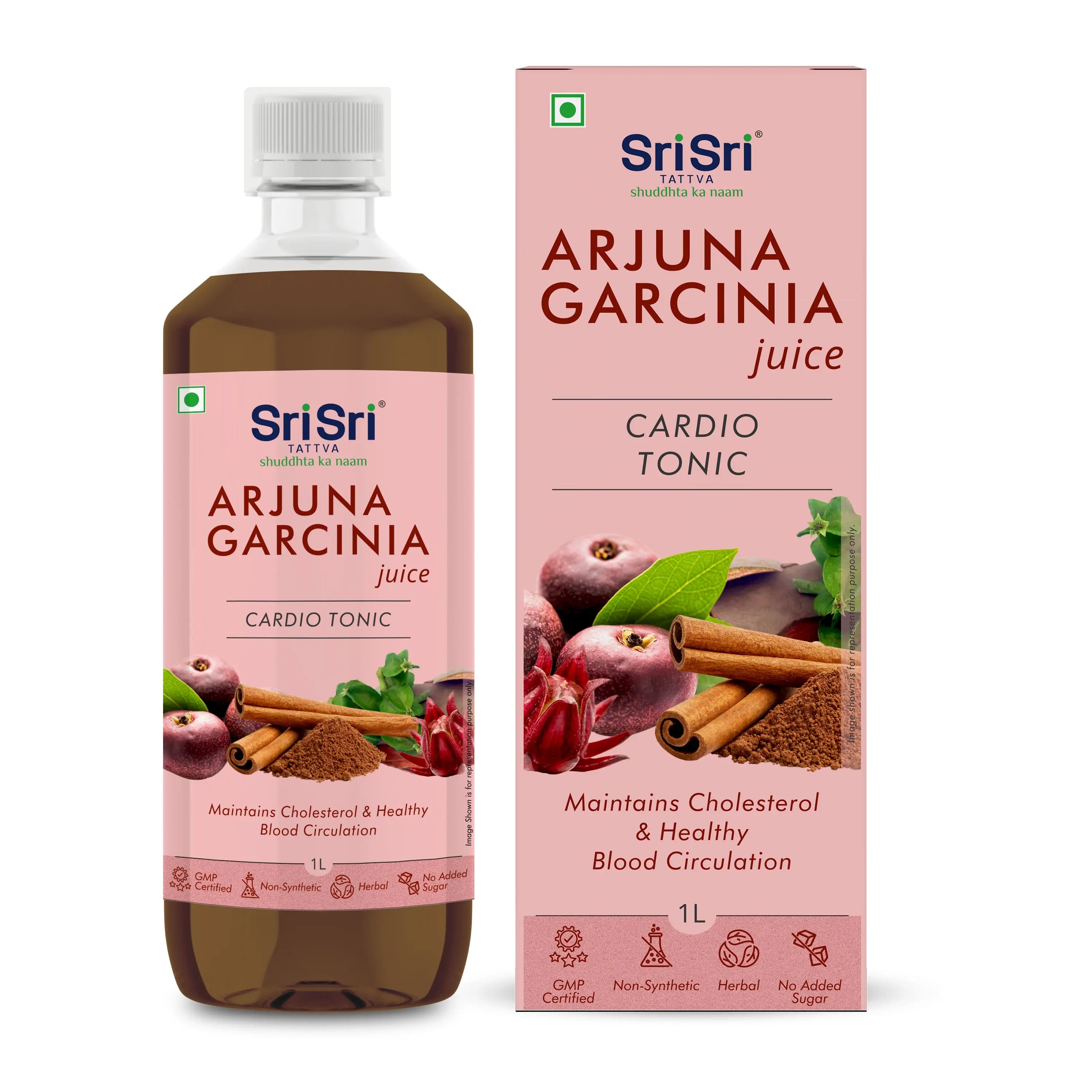 Arjuna Garcinia Juice - Cardio Tonic | Maintains Cholesterol & Healthy Blood Circulation | 1 L