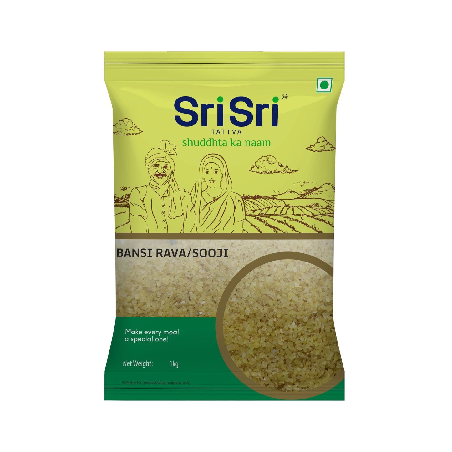 Bansi Rava/Sooji, 1kg - Sri Sri Tattva