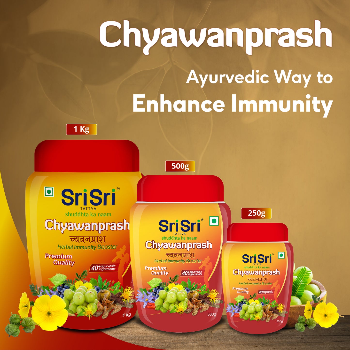 Chyawanprash - Herbal Immunity Booster with 40+ Ayurvedic Ingredients for Better Strength and Stamina, 1 kg