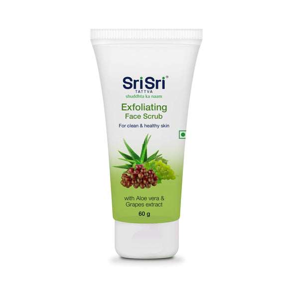 Exfoliating Face Scrub - For Clean & Healthy Skin, 60g - Sri Sri Tattva
