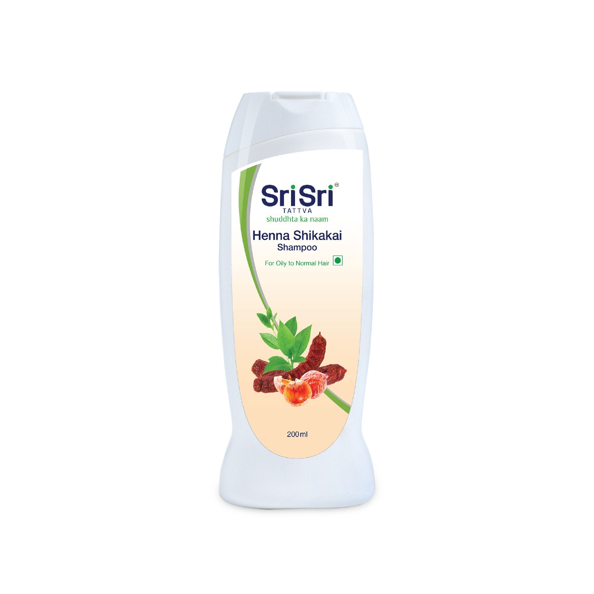 Henna Shikakai Shampoo - For Silky Smooth & Conditioned Hair, 200ml - Sri Sri Tattva