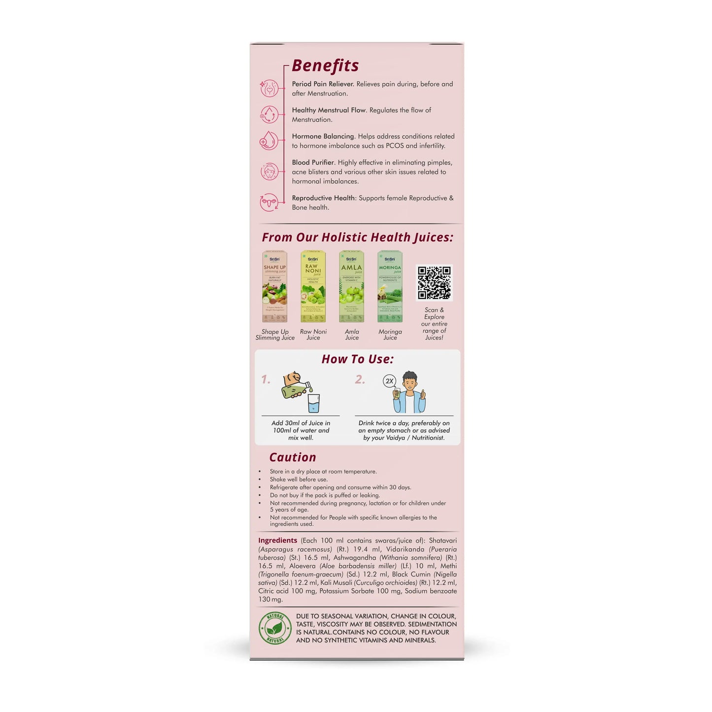 Her Care Juice - Women Health Tonic | Helps Hormone Balancing | 1 L