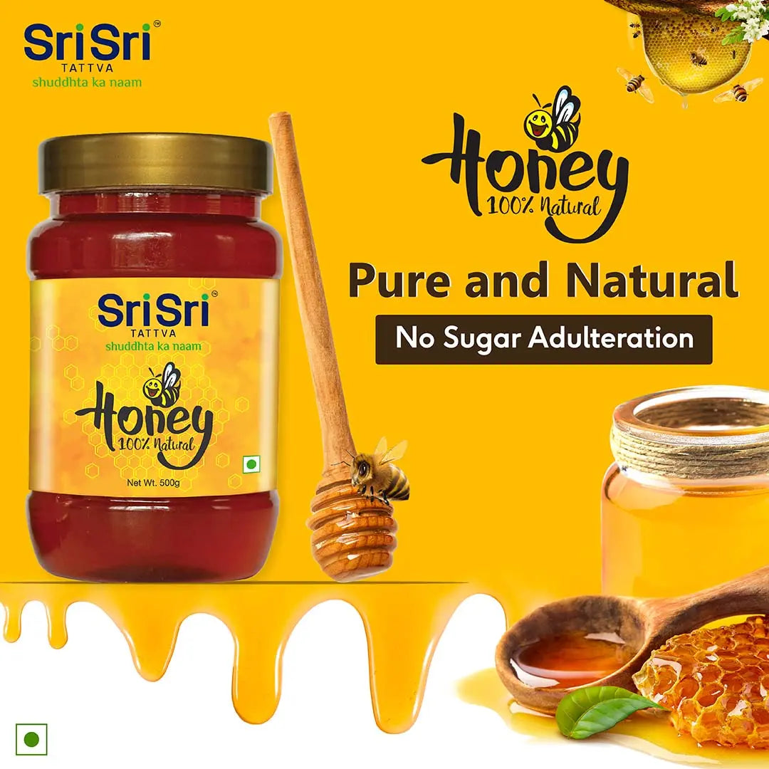 Honey - 100% Natural, 500g - Sri Sri Tattva