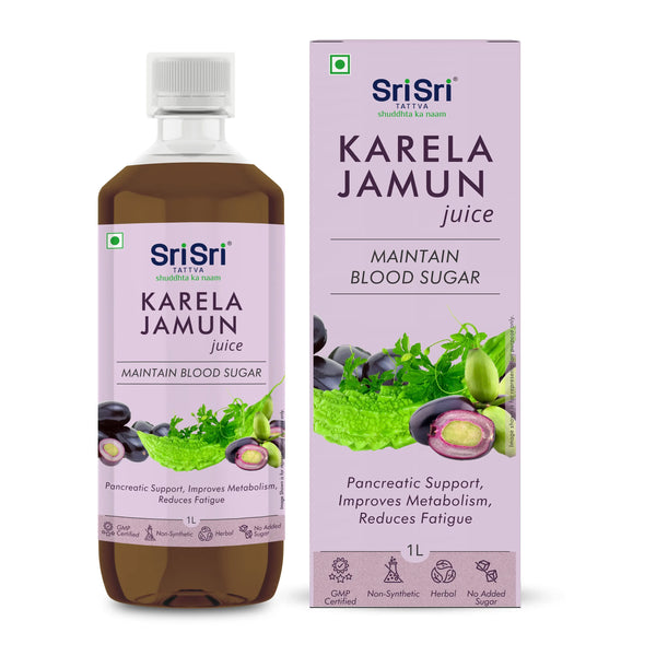 Karela Jamun Juice - Maintain Blood Sugar | Pancreatic Support, Improves Metabolism, Reduces Fatigue | 1 L