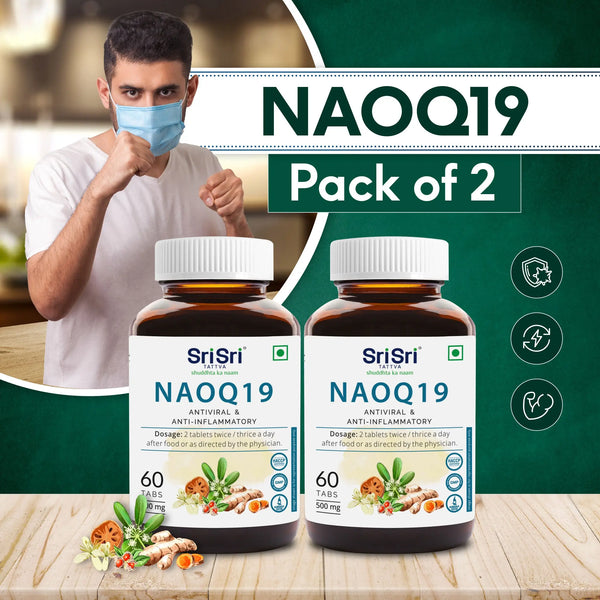 NAOQ19 - Anti Viral, 60Tabs | 500mg (Pack of 2) - Sri Sri Tattva