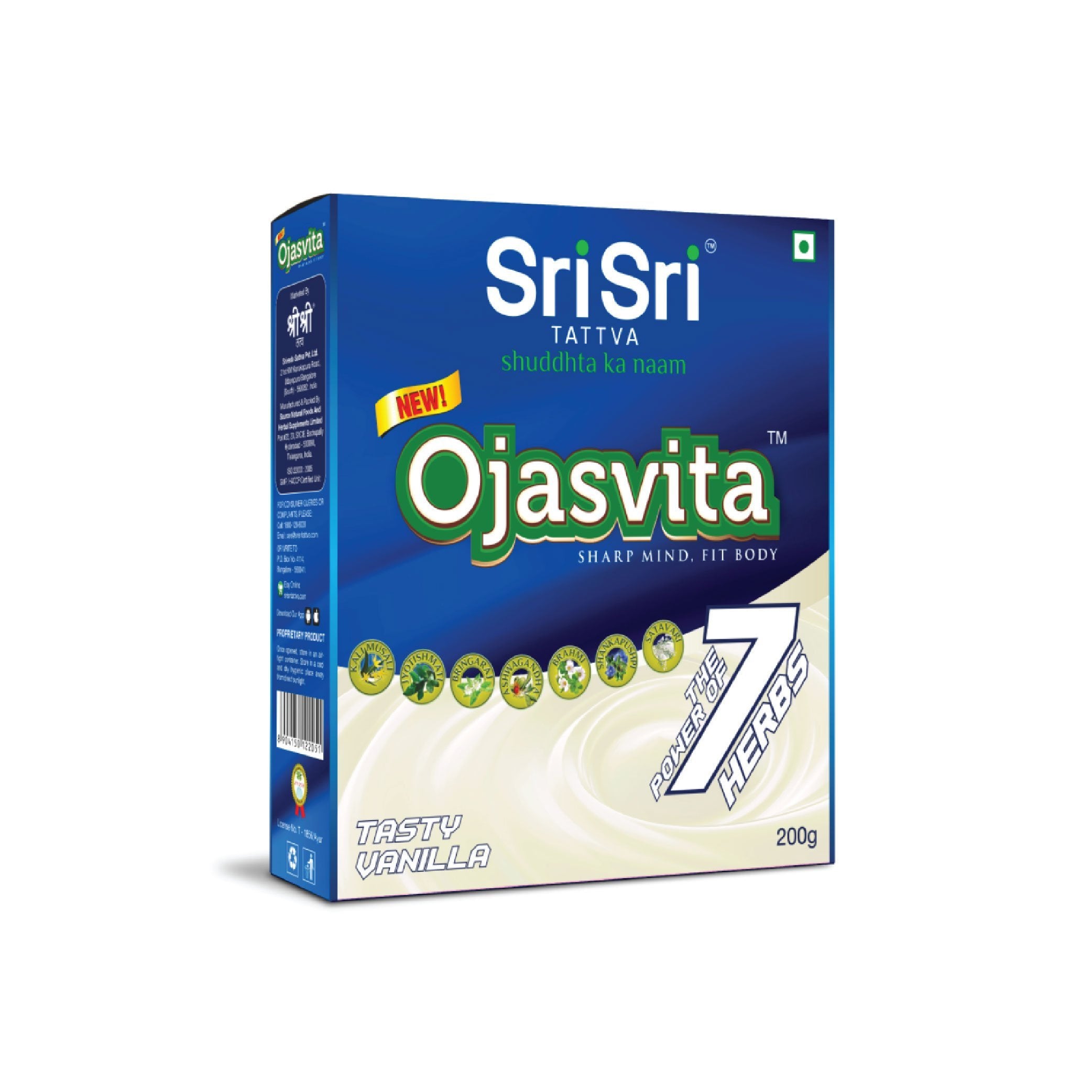 Vanilla Ojasvita - Sharp Mind & Fit Body, 200g - Sri Sri Tattva