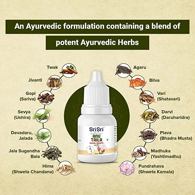Anu Taila - Nasal drops, 10ml - Sri Sri Tattva