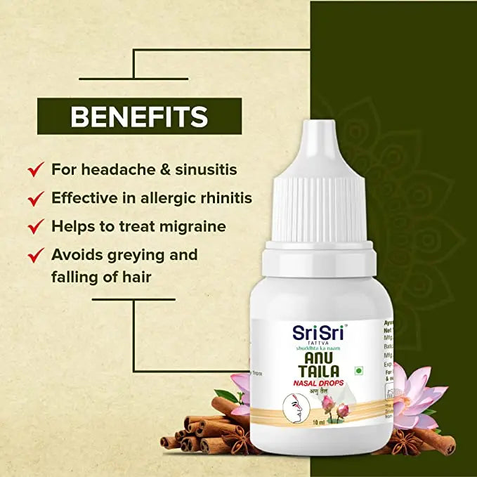 Anu Taila - Nasal drops, 10ml - Sri Sri Tattva