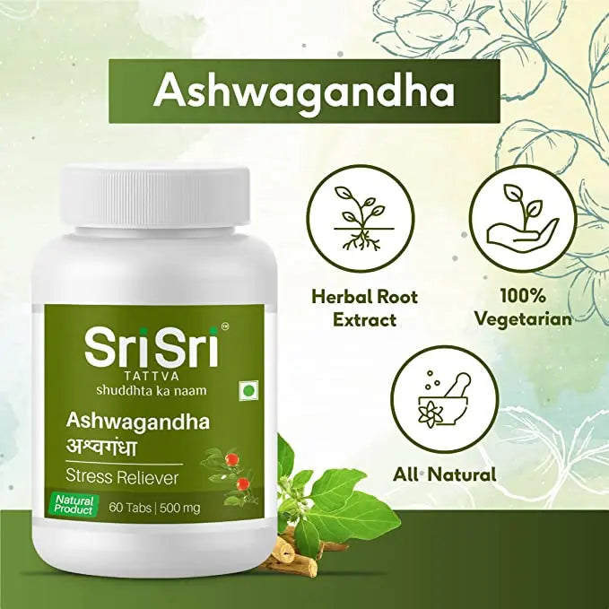 Ashwagandha - 60 Tabs | 500mg - Sri Sri Tattva